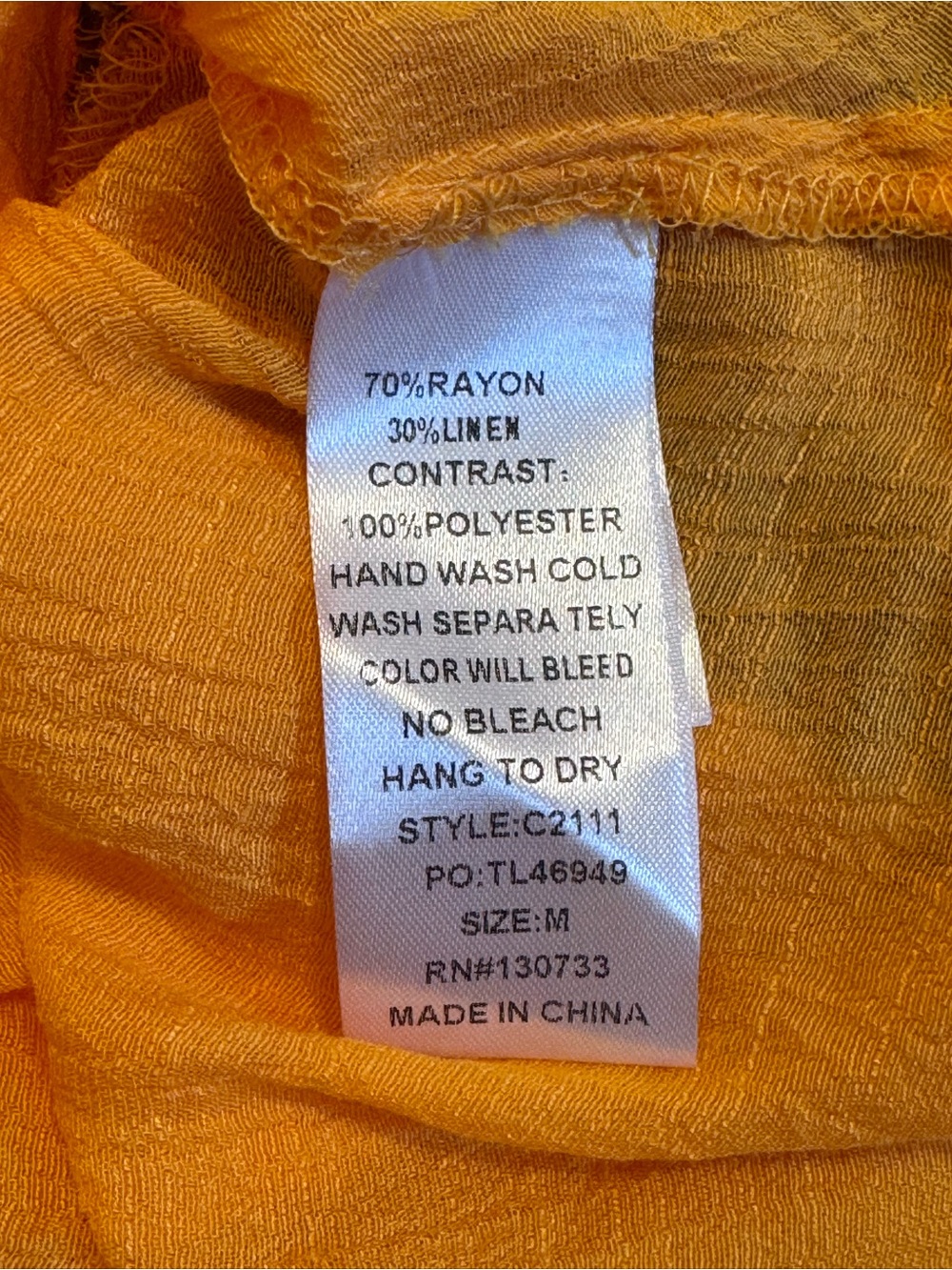 Umgee Mustard V-Neck Top with Floral Balloon Sleeves - Picture 5 of 6